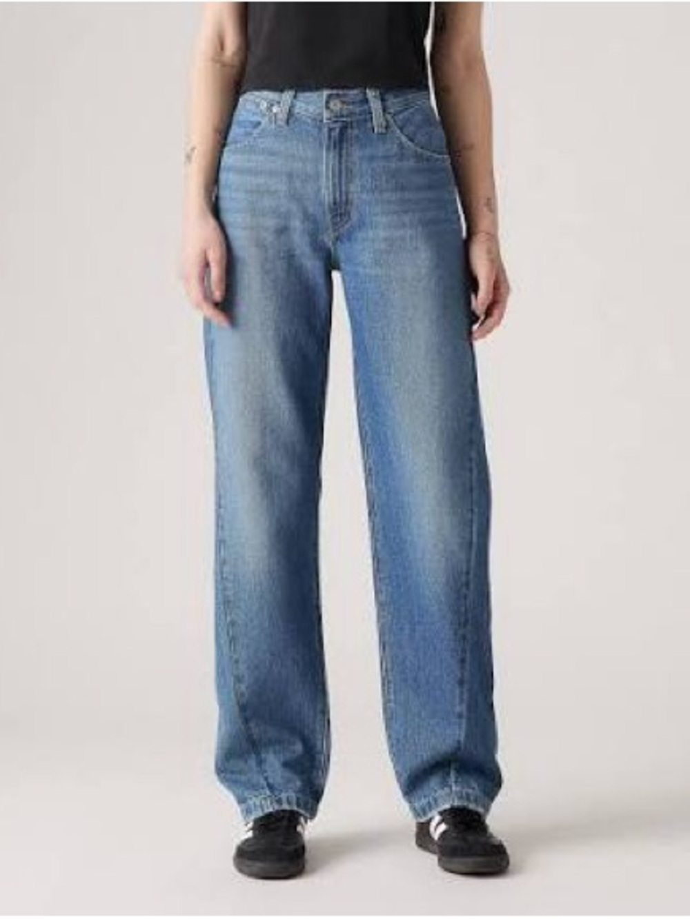 Women’s Levi’s 94 Baggy Seamed Mid-Rise Denim Jeans Size 24